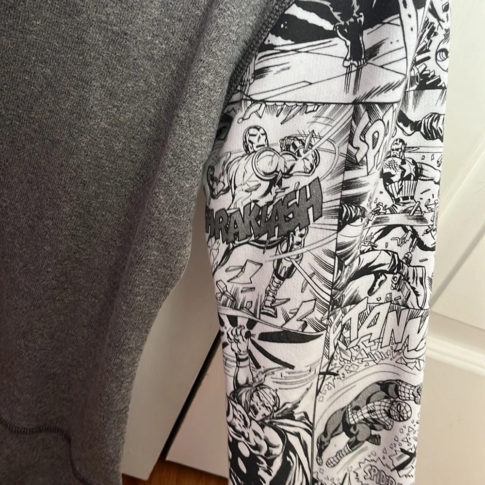 MARVEL Comic Gray Hoodie Sweatshirt Unisex - Picture 7 of 7